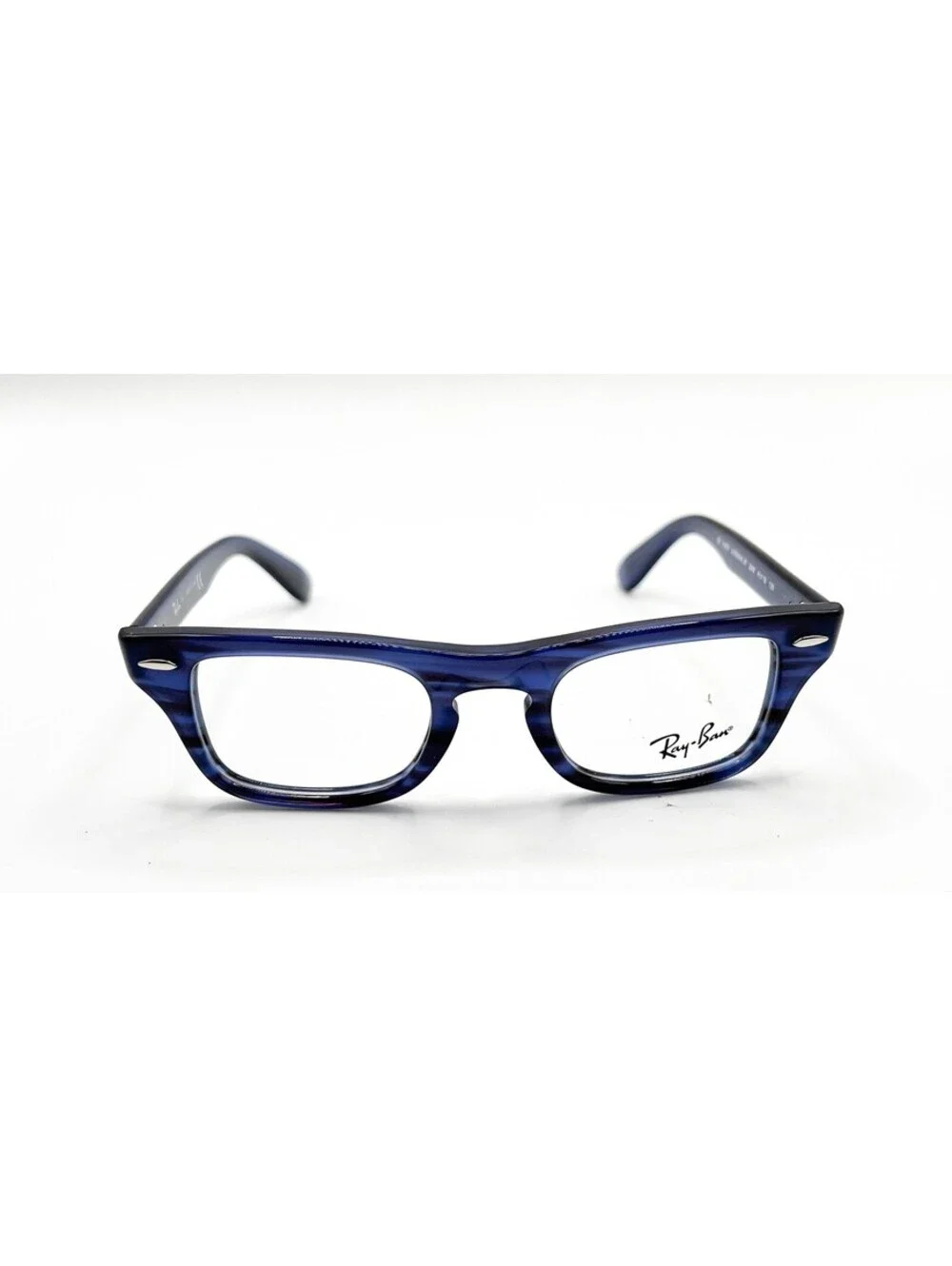 Ray Ban Rb 9083V Burbank Jr 3848 Striped Blue Authentic Eyeglasses 41-19-130